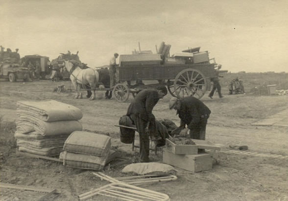 Civilians at Carpiquet Aerodrome